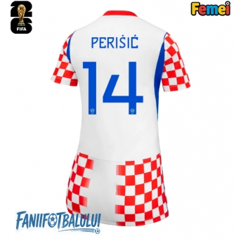 Croația Ivan Perisic #14 Echipament de Fotbal Replică Mondial 2026 Femei Acasa